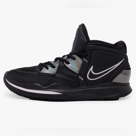 Nike Kids Kyrie Infinity Black/Metallic Silver-concord size 4Y